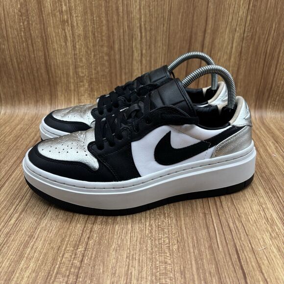 Nike Air Jordan 1 Elevate Low SE Shoe Metallic Silver Toe DQ8561-001 Womens 8.5 - Picture 3 of 8